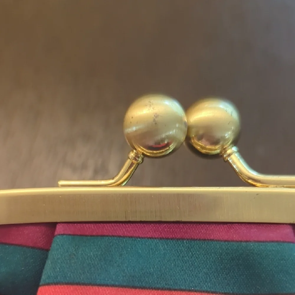 Coach Legacy Striped Large Kisslock Pouch/Wristlet - Picture 4 of 7